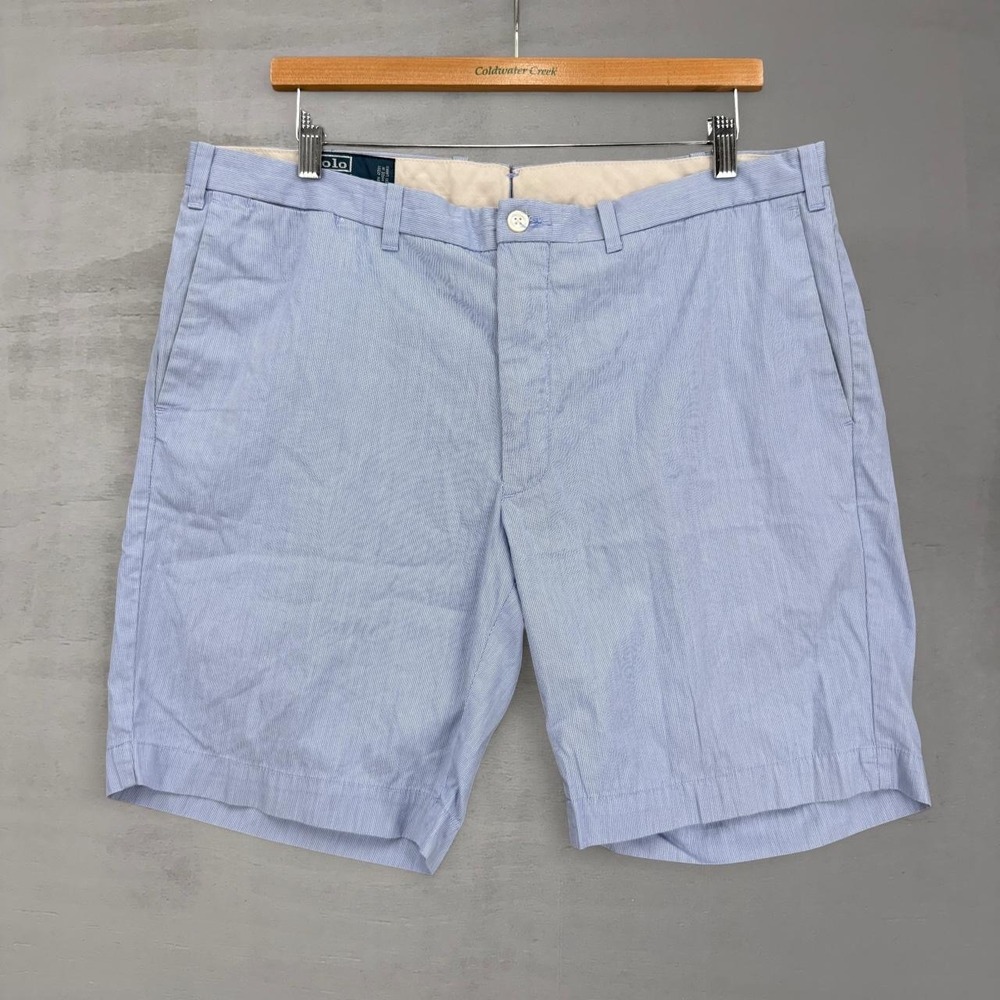 Polo Ralph Lauren Shorts Blue Slim GI Fit Seersucker Stripe‎ 36